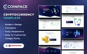 Coinpace - Bitcoin Cryptocurrency WordPress Elementor Template-Kit