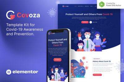 Covoza – Covid- Awareness & Prevention Elementor Template Kit