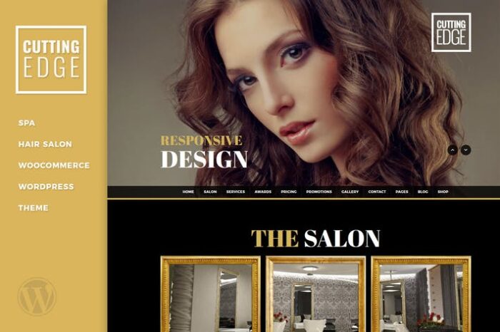 Cutting Edge Spa Hair Salon Wordpress Them