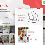 Datera - Online Dating Mobile App Landing Elementor Template Kit