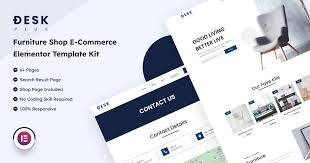 DeskPlus - Furniture Shop E-Commerce Elementor Template Kit