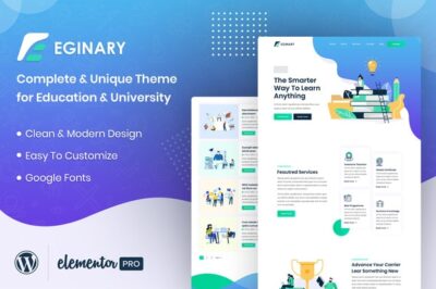 Eginary - Online Education Elementor Template Kit