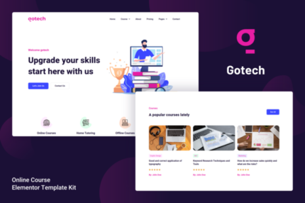 Gotech - Online Course Elementor Template Kit