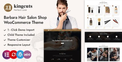 Kingcuts - Hair Salon and Barber Shop WordPress WooCommerce Theme