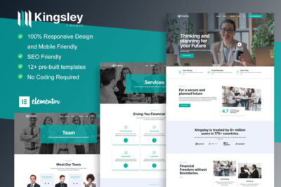 Kingsley - Finance & Investment Elementor Template Kit