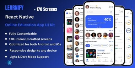 Learnify - Education & Online Course React Native CLI App Ui Kit