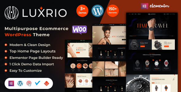 Luxrio - eCommerce Jewellery WordPress Theme Luxrio - eCommerce Jewellery WordPress Theme