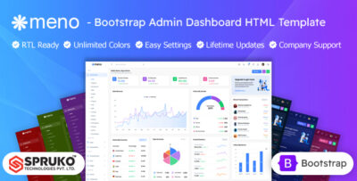 Meno - Bootstrap Admin Dashboard HTML Template