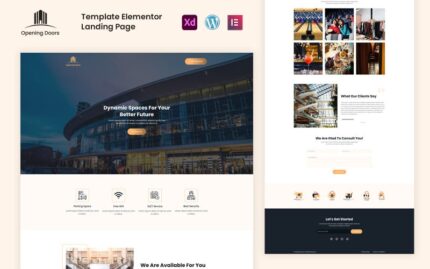 Opening Doors - Shopping Mall Elementor Landing Page