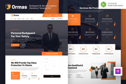 Ormas – Bodyguard & Security Agency Elementor Template Kit