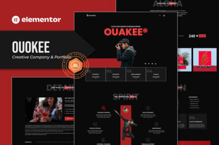 Ouakee - Creative Company & Professional Portfolio Elementor Template Kit