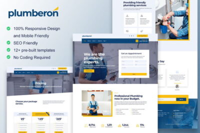 Plumberon - Plumbing Service Elementor Template Kit