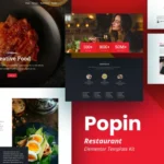 Popin - Restaurant Template - Elementor Kit