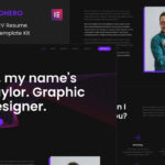 Portohero - Personal Portfolio & CV Elementor Template Kit
