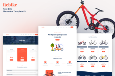 Rebike - Rent Bike Elementor Template Kit