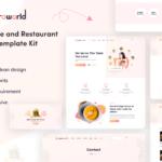 Restro World - Modern Cafe and Restaurant Elementor Template Kit Elementor Kit