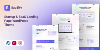 Saasify – Startup & SaaS Landing Page WordPress Theme