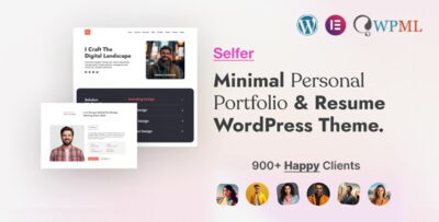 Selfer - Minimal Personal Portfolio WordPress Theme