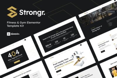 Strongr - Fitness & Gym Elementor Template Kit