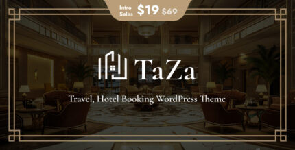 Taza - Travel & Hotel Booking WordPress Theme