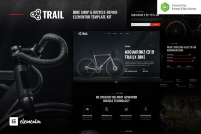 Trail – Bike Shop & Bicycle Repair Elementor Template Kit