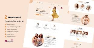 Wonderworld - Fashion, Clothes and Modeling Elementor Template Kit(m)