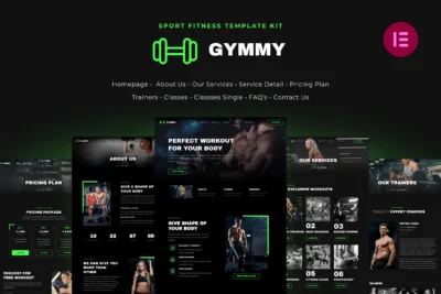 Yadi - Gym Elementor Kit Template(m)