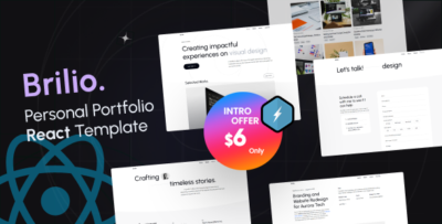 brilio personal portfolio react template