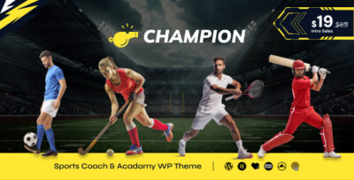 champion coach sports club wordpress theme