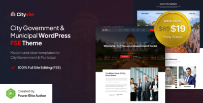 cityvile – city government municipal fse wordpress theme