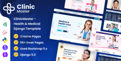 clinicmaster health medical django template