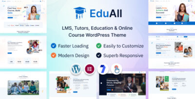 eduall education lms tutors online course wordpress theme