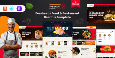 fresheat food restaurant reactjs template