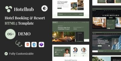 hotelhub – hotel booking travel resort html5 template