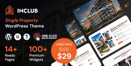 Inclub - Single Property WordPress Theme