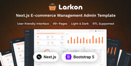 Larkon - Next.js Ecommerce Management Admin & Dashboard Template