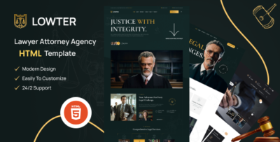 lowter lawyer attorney agency html template