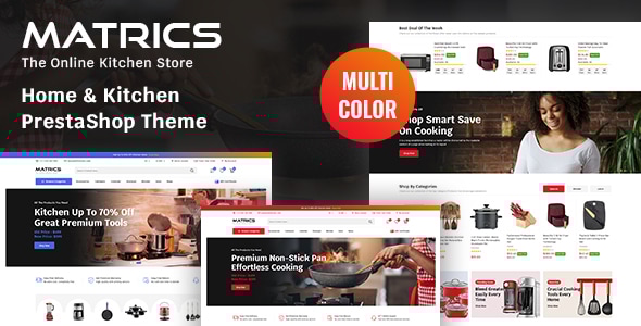 matrics-home-and-kitchen-store-prestashop-theme.jpg Matrics - Home and Kitchen Store Prestashop Theme - Image 1
