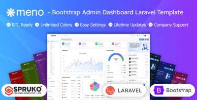 meno bootstrap admin dashboard laravel template