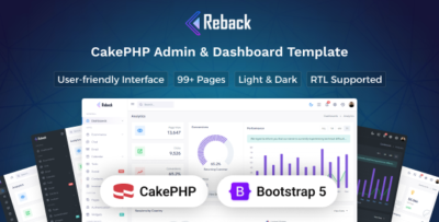 reback cakephp admin dashboard template