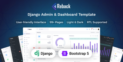 reback django admin dashboard template