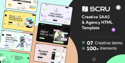 scru creative saas agency html template