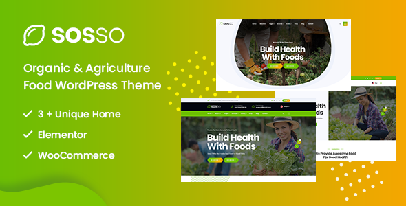 Sosso - Agriculture WordPress Theme Sosso - Agriculture WordPress Theme