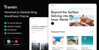 traven personal lifestyle blog wordpress theme