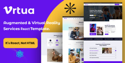 vrtua augmented virtual reality services react js template