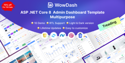 wowdash – asp .net core 8 tailwind css multipurpose admin dashboard template