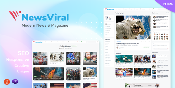 AhaMag-Modern-Magazine-HTML-Template.png AhaMag Modern Magazine HTML Template - Image 1