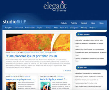 Elegant Themes StudioBlue WordPress Theme