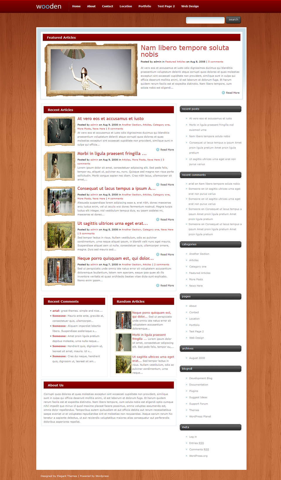 Elegant-Themes-Wooden-WordPress-Theme.jpg Elegant Themes Wooden WordPress Theme v5.2.12 - Image 1