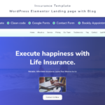 Life - Insurance Сompany Landing page with Blog Elementor